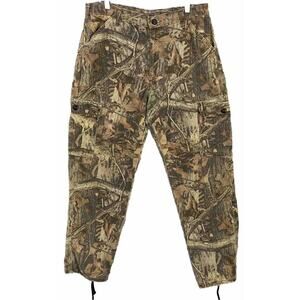 Liberty Advantage Timber Camo Hunting Cinch Waist Vintage Pants Size 32-34x31
